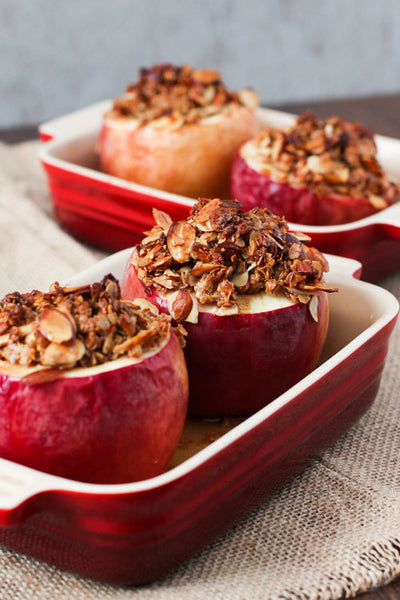 Baked Apples with Roasted Walnut Oil