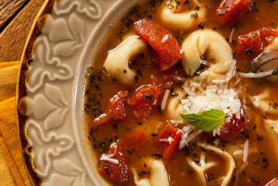 Roasted Red Pepper Tortellini Soup