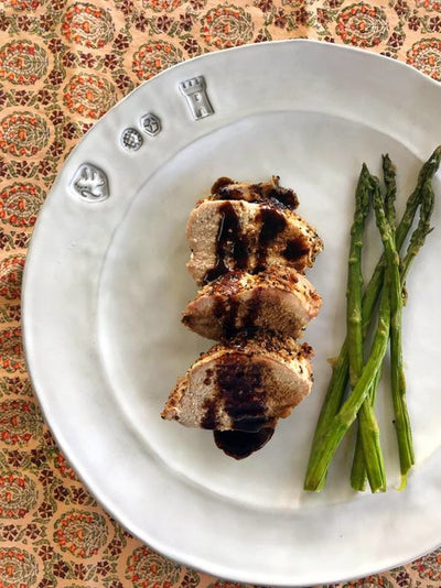 Rosemary Roasted Pork Tenderloin with Fig Balsamic Sauce