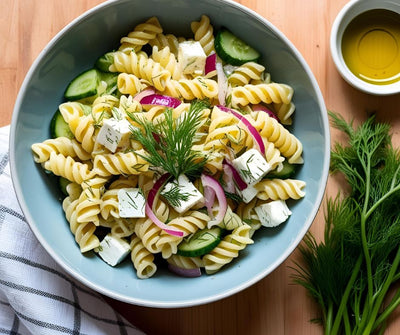 Chilled Cucumber Dill Pasta Salad