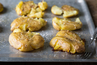 Smashed Baby Yukon Gold Potatoes
