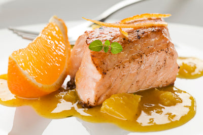 Grilled Salmon with Blood Orange Vinaigrette