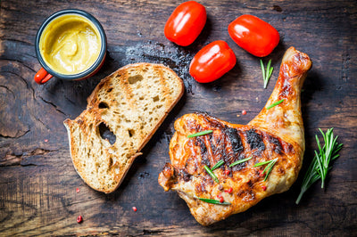 Chicken Legs Roasted with Mustard