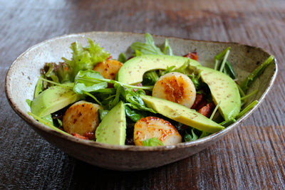 Avocado, Bacon and Seared Scallop Salad with Chipotle Vinaigrette