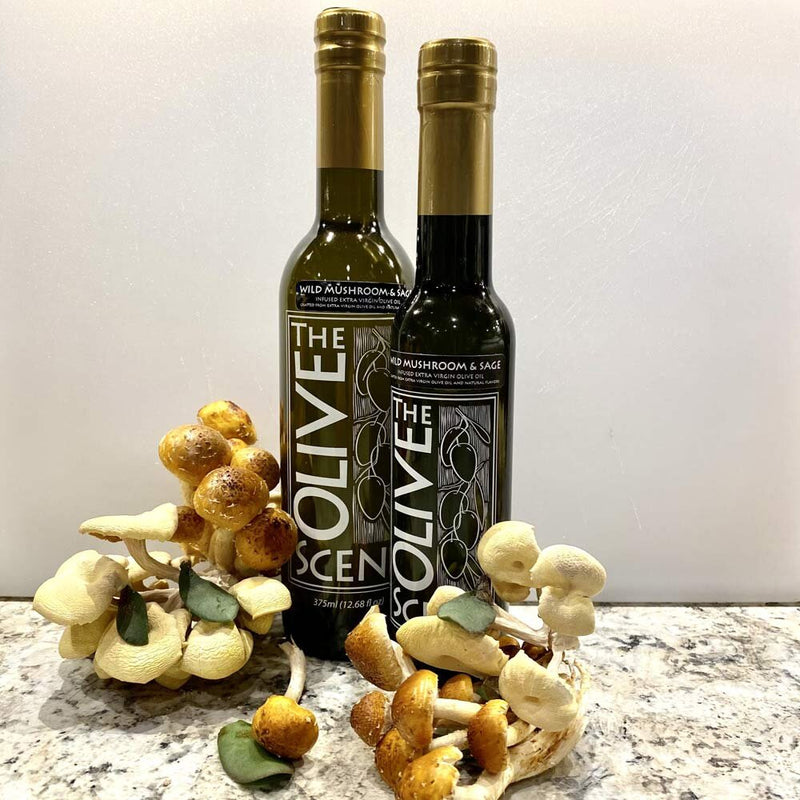 Olive Oil - Wild Mushroom and Sage Infused Olive Oil theolivescene.com 3