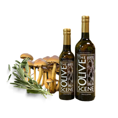Olive Oil - Wild Mushroom and Sage Infused Olive Oil theolivescene.com 1