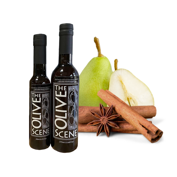 Balsamic Vinegar - Cinnamon Pear Balsamic Vinegar theolivescene.com