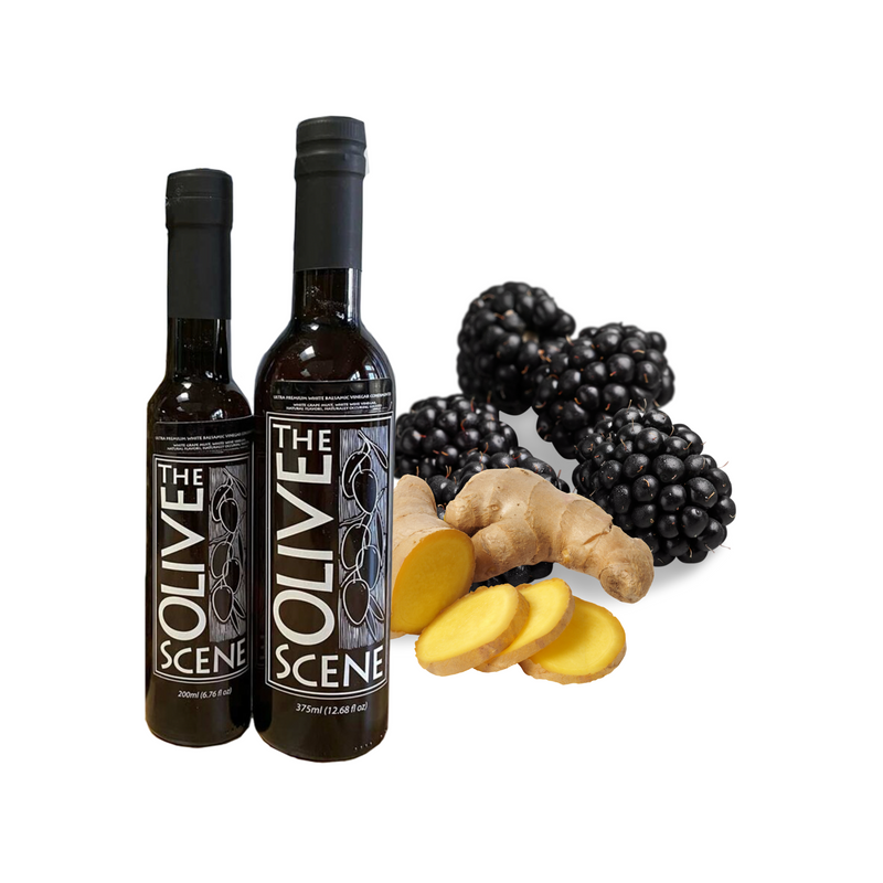 Balsamic Vinegar -Blackberry Ginger Balsamic Vinegar - Organic theolivescene.com